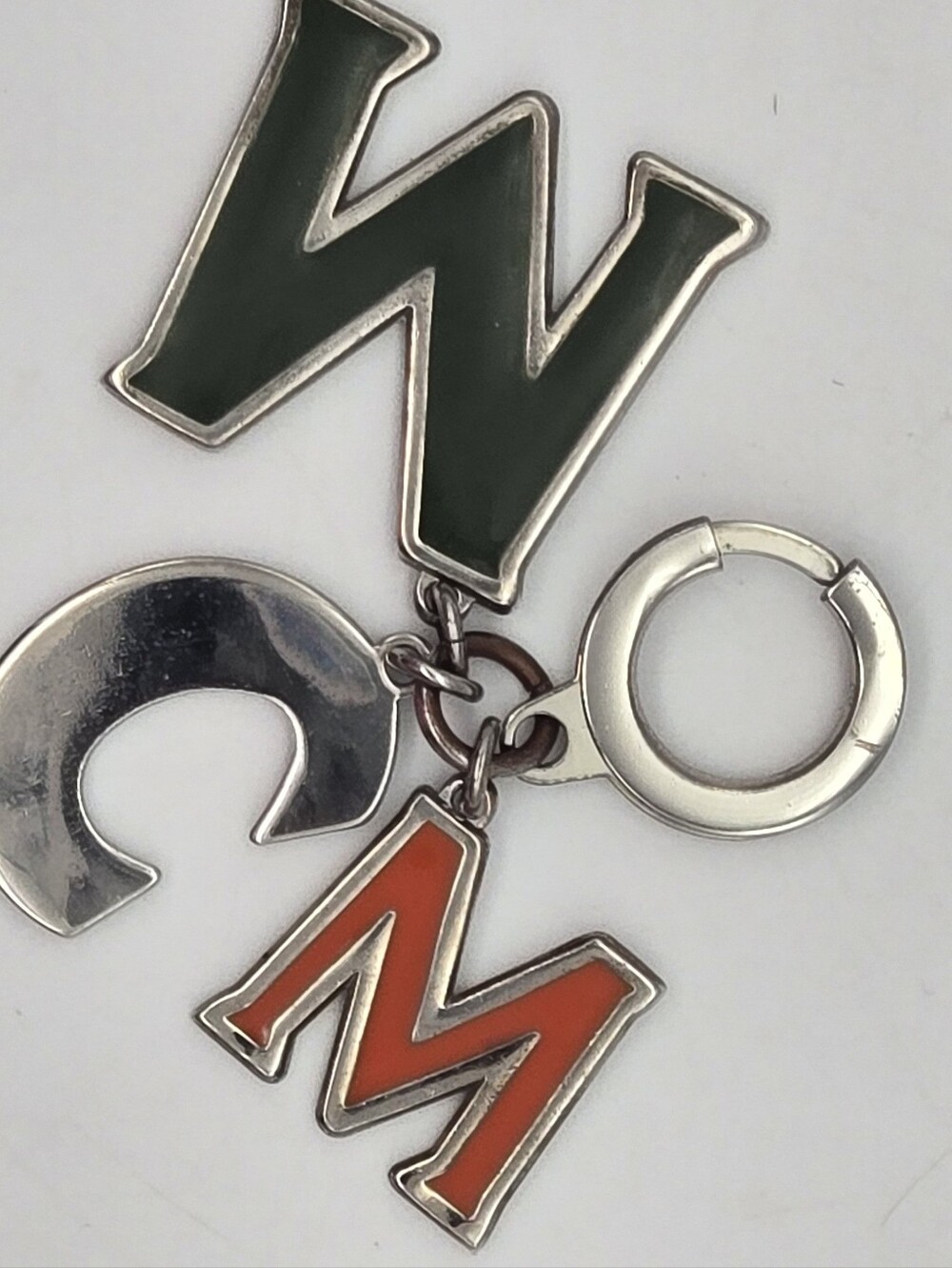 MCM Orange and Green Keychain Charm